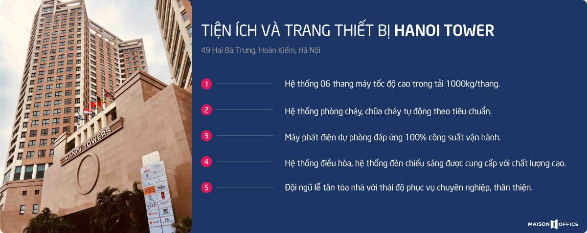 tiện ích và trang thiết bị Hanoi Tower